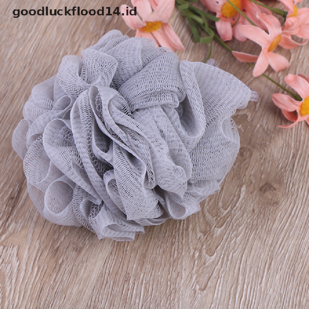 [OOID] 1pc Loofah Bath Ball Mesh Sponge Milk Shower Bathroom Supplies Bath Soft Flower  ID