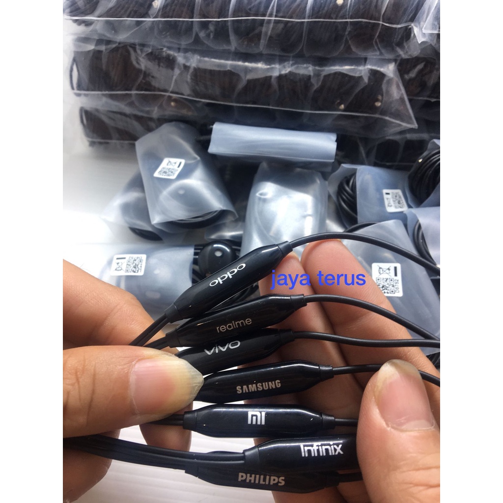 Headset OPPO / vivo R11 HITAM original A54 A74 A94 F3 F5 A31 A91 A59 A39 A57 reno 2F/3/4/4F/5 A3S A5