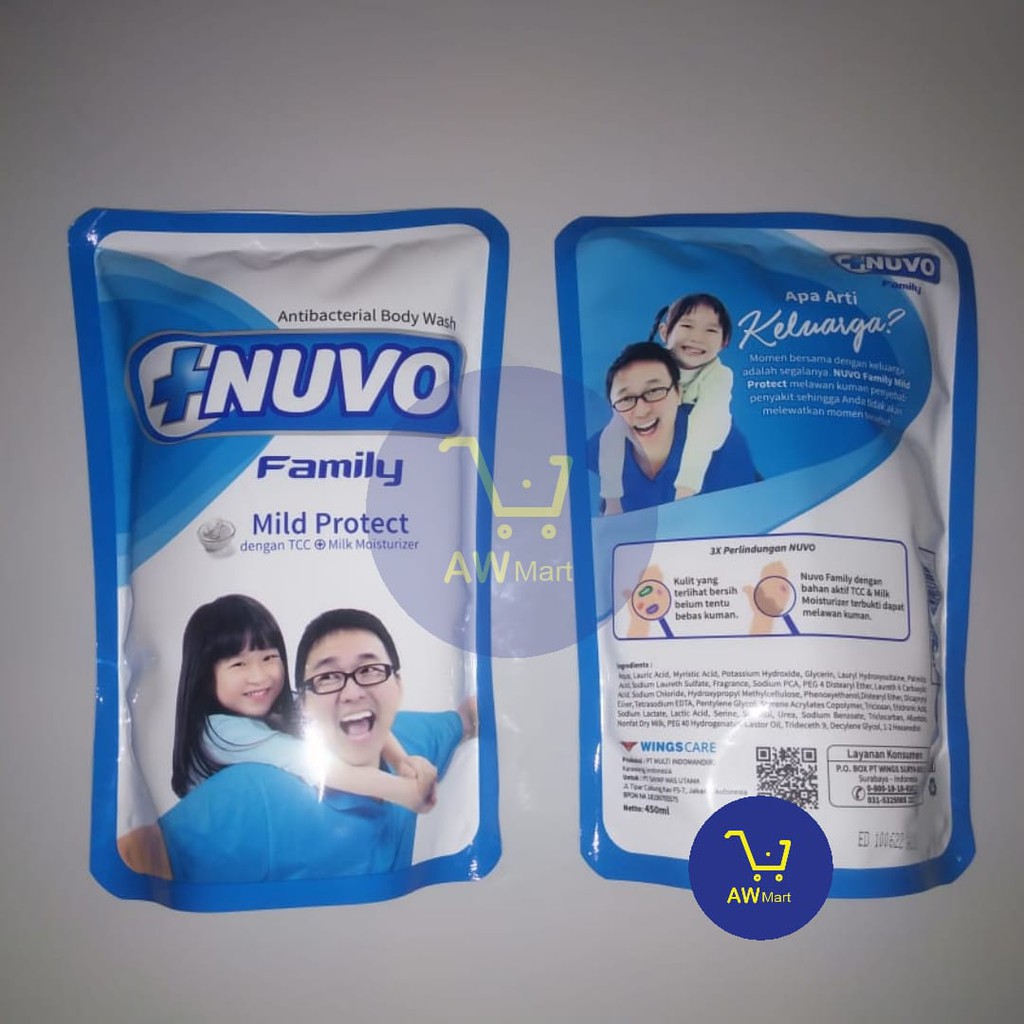 Sabun Nuvo Family Cair REFILL 450ml (DARI PABRIK LANGSUNG) All Varian