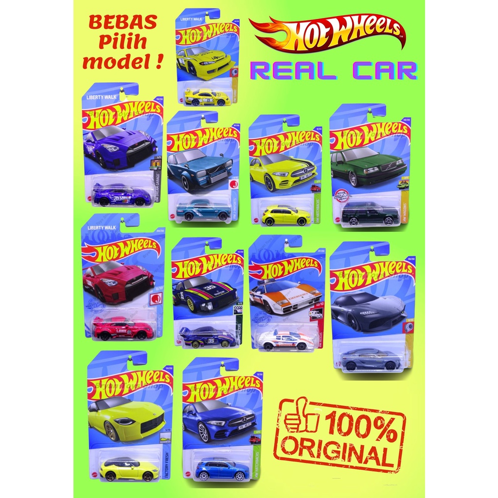 Hot wheels Real Car Bebas pilih Varian Model Original Murah Diecast Mobil Skyline Mercedes Supra Mobil Sport