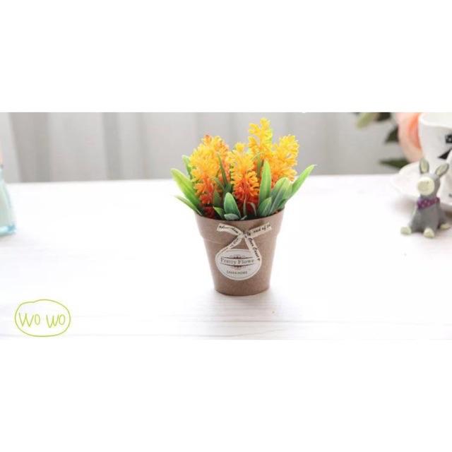 COD P2020 Bunga Plastik/Bunga plastik Mini/(free kotak)-Orange