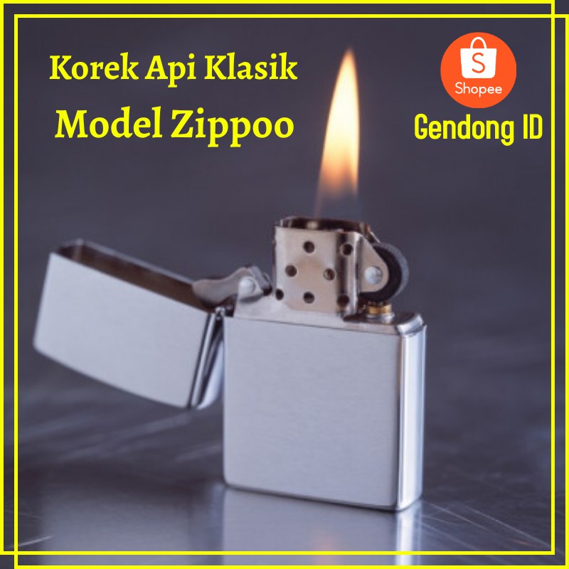 Korek Api Unik Zippo Minyak Tanah Stainless Steel Hobi Koleksi Klasik Polos Murah Legendaris