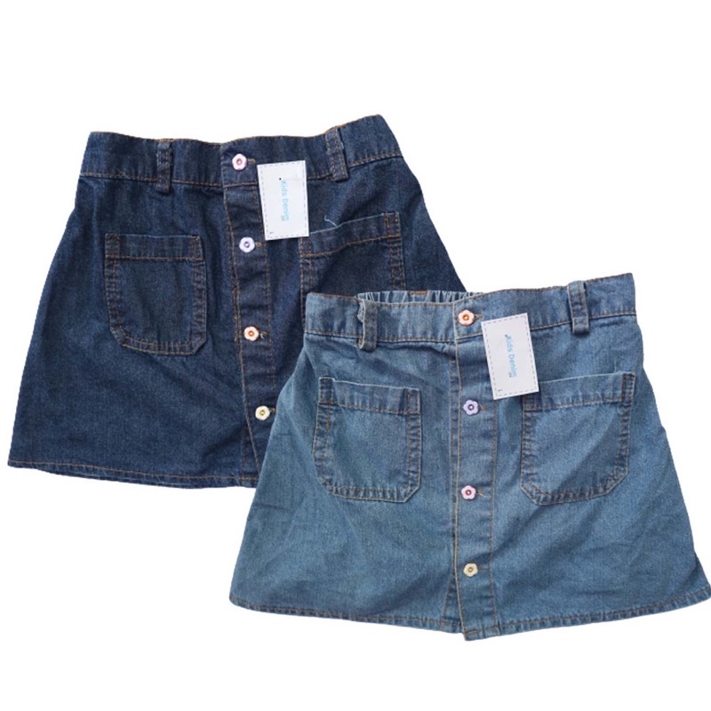 DK ROK JEANS KANCING + KARET / KULOT JEANS Anak Perempuan