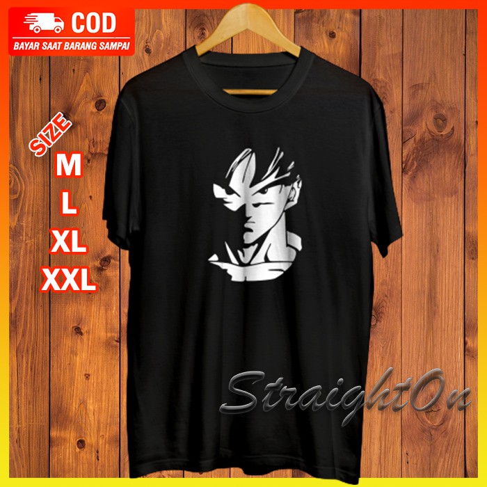 Kaos Baju Anime Dragonball Gokku Songoku Siluet Distro Jepang Japan Premium Ori Oversize Pria Murah