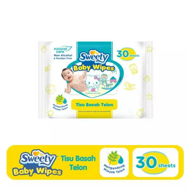 Tissue basah Sweety Baby Wipes Tisu Basah Telon 30 lembar