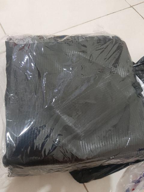 Gorden Jendela Pintu Blackout Import Hitam Serat Polos Model Smokring Ukuran L 100 Cm X T 200 Cm