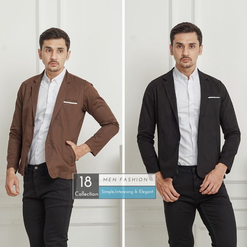 [Bisa COD] Blazer Pria Slimfit Formal PREMIUM