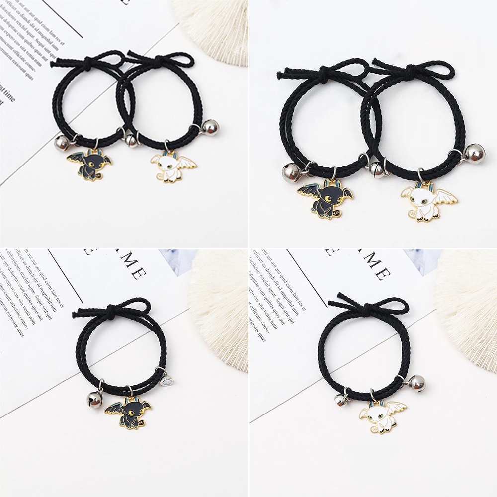 AZ083 2 Pcs Gelang Magnet Couple Gelang Etnik Bead Tali Attract Braided Bracelet/Friendship Jewelry