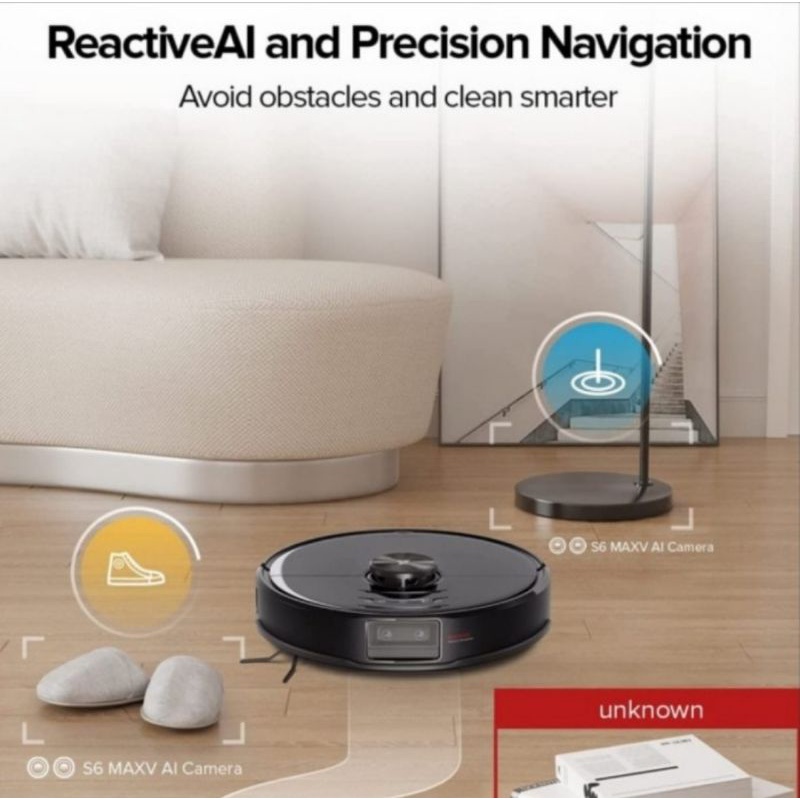 ROBOROCK S6 MAX V ROBOT VACUUM CLEANER AI CAMERA