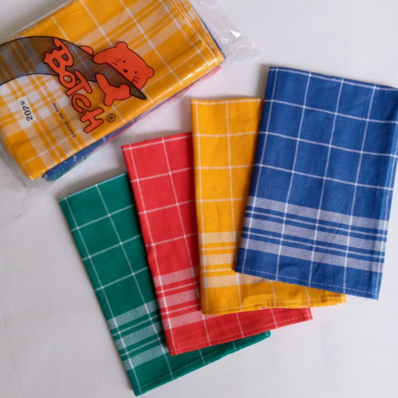 Serbet Dapur Tebal Warna Rainbow Botch / lap dapur / lap tangan/ serbet jumbo botch - isi 12 pcs