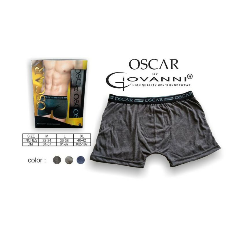 [3pcs] Celana Dalam Pria / Celana Dalam Boxer Giovanni Oscar Tuton, Harga Grosir