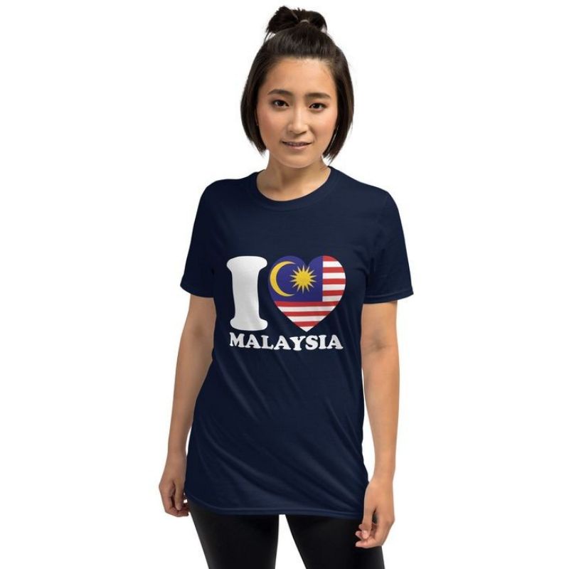KAOS I LOVE MALAYSIA KAOS DISTRO SIMPLE TSHIRT TEE