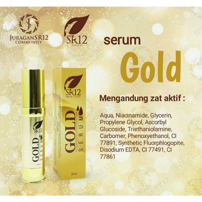 SERUM GOLD SR12 TERCANTIK KUALITAS PREMIUM SERUM GOLD PENGHILANG FLEK HITAM SERUM GOLD PERAWATAN SEM