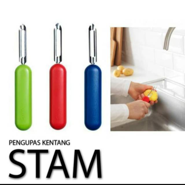 Potato peeler Premium STAM IK*A Pengupas kentang wortel sayur (MODEL LURUS)