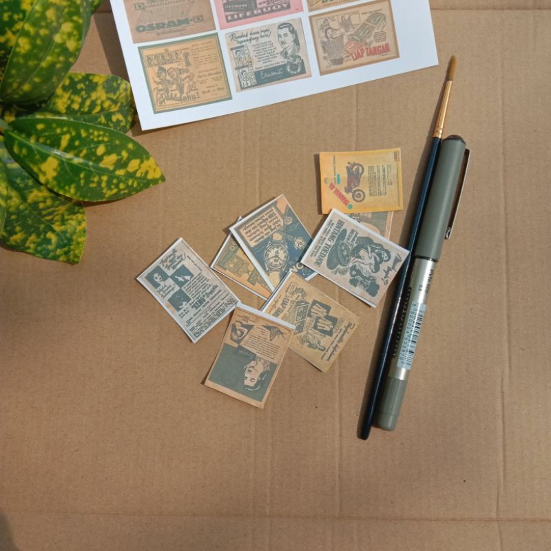 

25 pcs sticker aesthetic/sticker vintage poster iklan jadul/ Jurnal kit