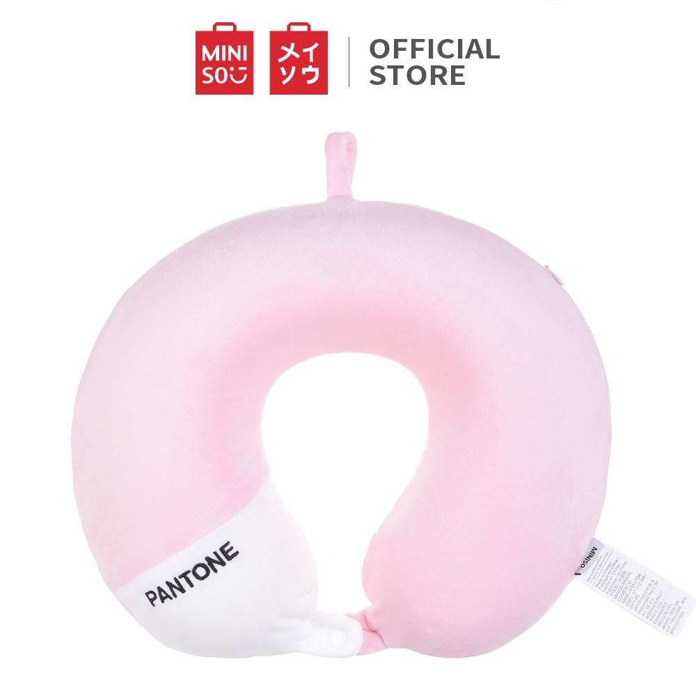  MINISO  Bantal  Leher Pantone Bantal  Kepala Travel Mobil  