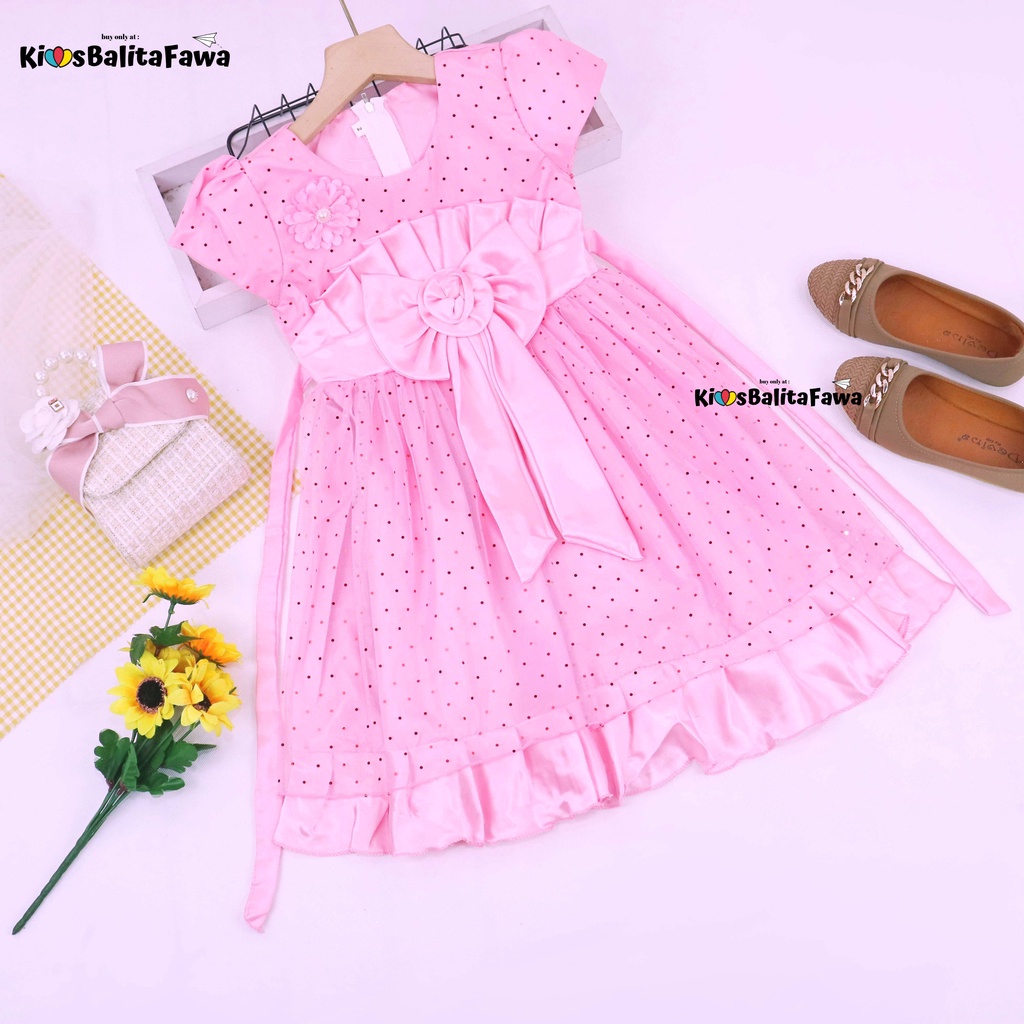 Gaun Princess uk 2-4 Tahun / EXPORT Quality Premium Baju Anak Perempuan Dress Polos Natal Branded