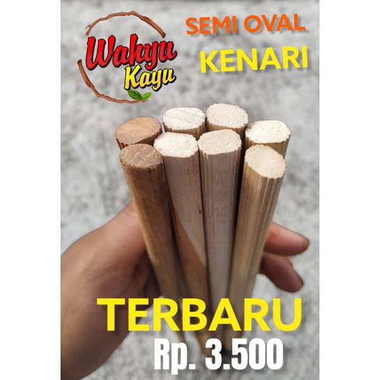 TANGKRINGAN KENARI SEMI OVAL SERUT KAYU JATI