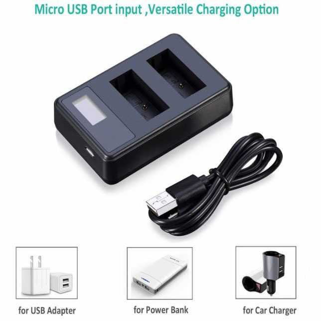 SEIVI Charger Baterai Travel + 2 x Baterai 1180mAh for Sony - NP-FW50