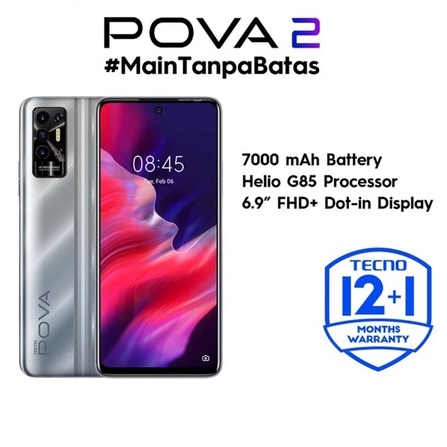 TECNO POVA 2 6+128GB Octa Core Helio G85 2.0GHZ 7000mAh