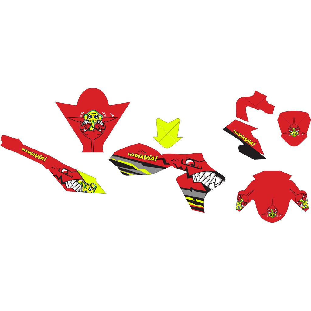 Decal Stiker Motor New Vixion Lighting (NVL) Shark