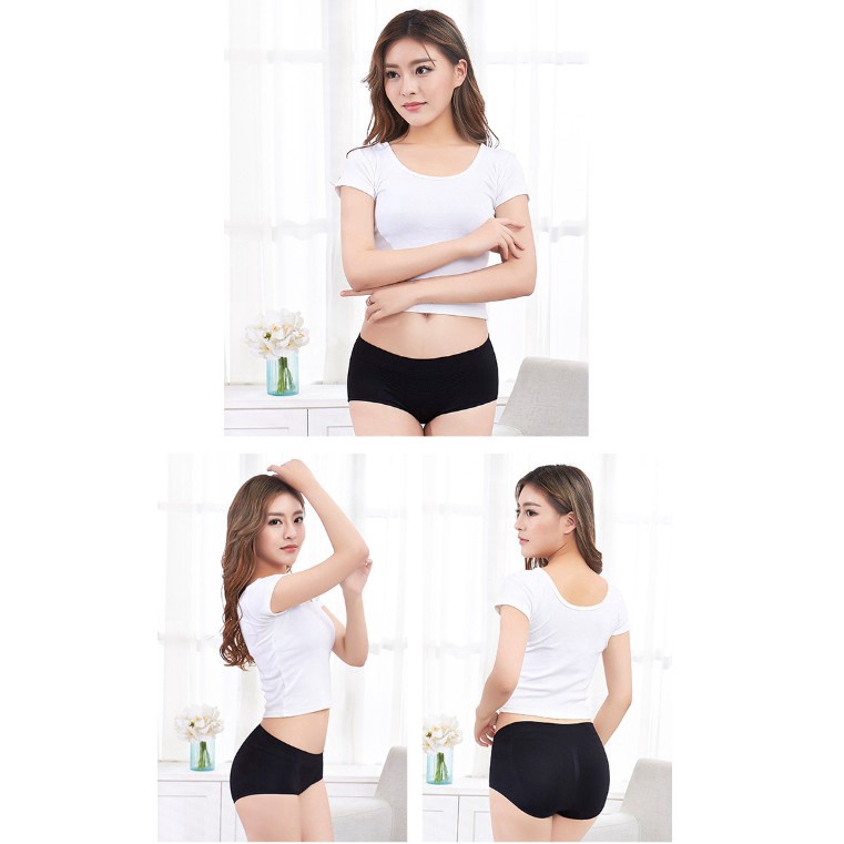 CD/celana dalam briefs QN07 seamless mid waist elastis wanita perempuan cewek Hight Waist Pants ACC