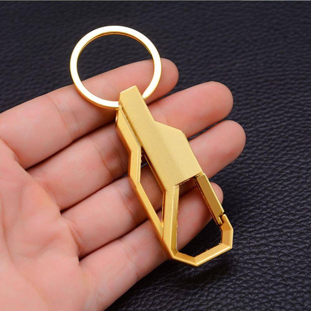 Lanfy Gantungan Kunci Aksesoris Stainless Steel Pribadi Aksesoris Mobil Gantungan Kunci Auto Interior Hadiah Yang Indah Gentleman Metal Keyring