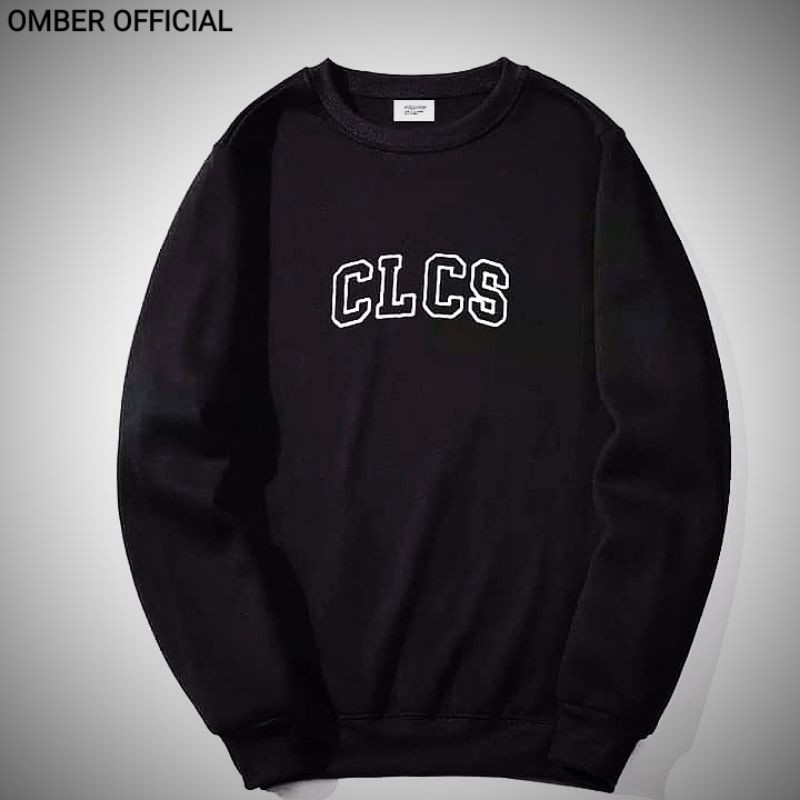 celcius crew neck hitam C813CN sweater clcs putih ready
