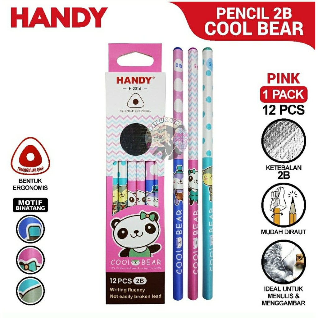 

[PAK] PENSIL 2B HANDY 2016 BODY SEGITIGA (12 PCS)*