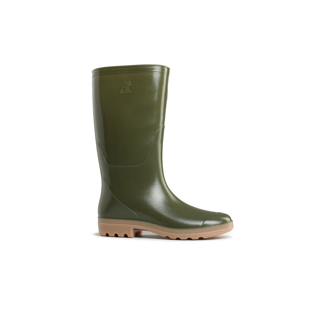 ap boots 9303 gr APD sepatu boot tinggi hijau original glossy mengkilap