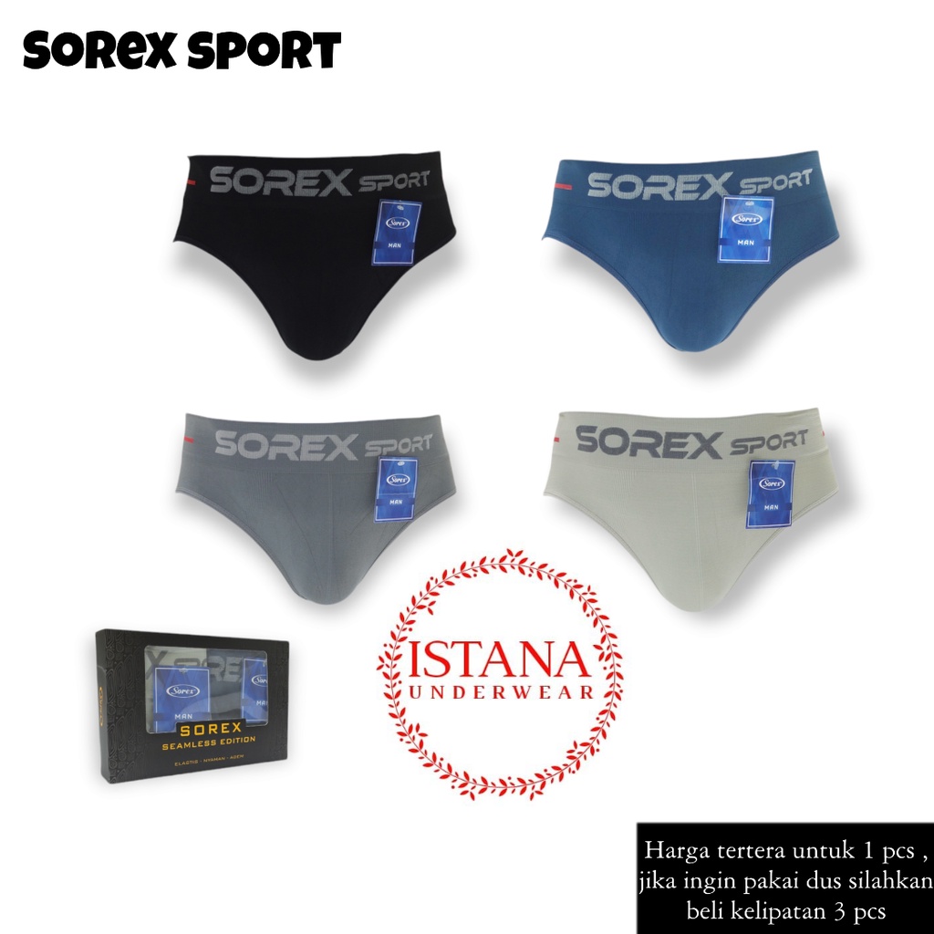 Sorex Men Sport Boxer Pria Dewasa Remaja ORI pakaian dalam laki NYAMAN