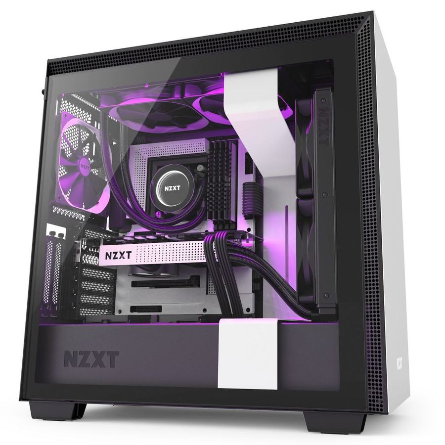 Nzxt H710i Atx Mid Tower Gaming Case Matte Black Matte White Shopee Indonesia