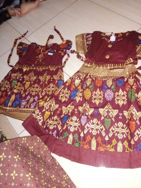 Qnunbatik Sarimbit/couple Batik Anak Dress/kemeja Santika Prodo