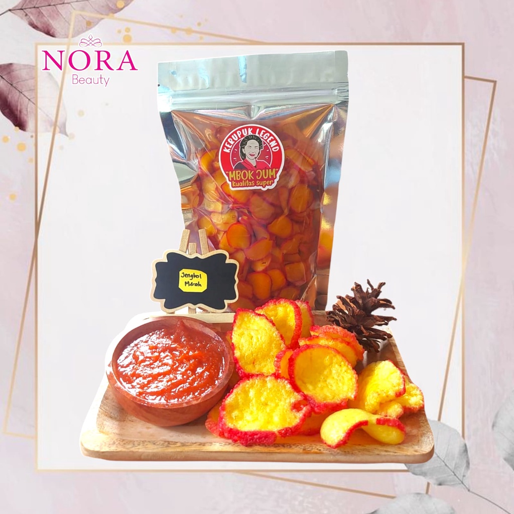 

Cemilan Kerupuk Mentah Kering / Krupuk Jengkol Warna Merah //murah