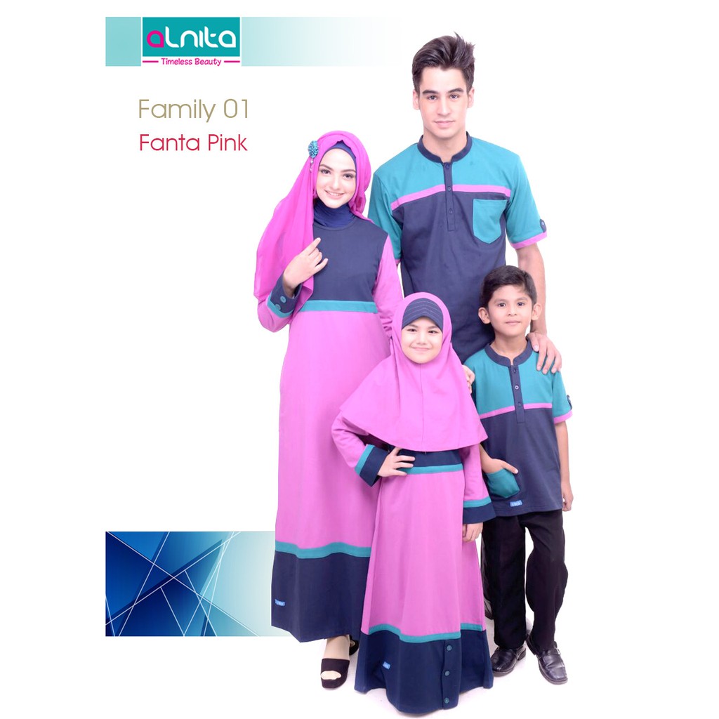 Busana Keluarga Alnita Family 01 | baju sarimbit | baju muslim couple