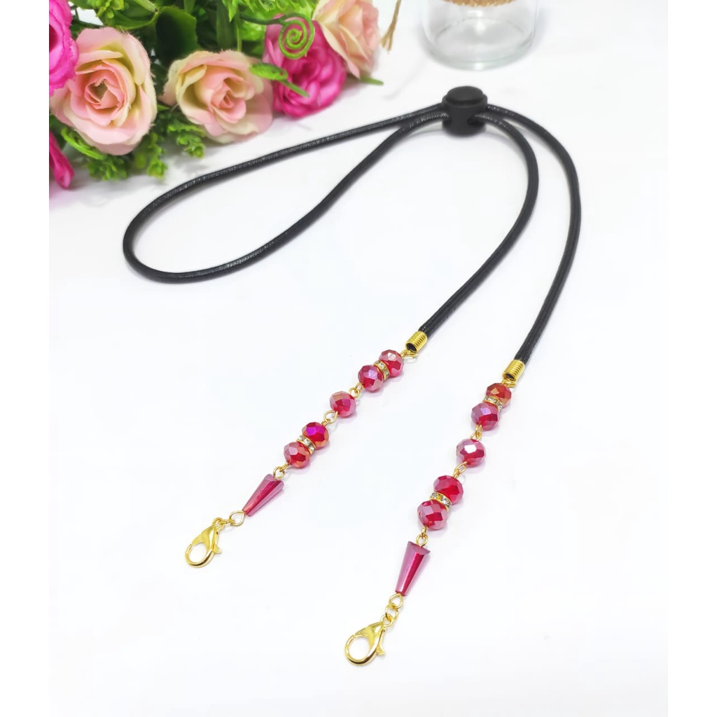 Strap Masker 2in1 - Tali Masker Kalung 2in1 - Tali Masker Hijab - Konektor Hijab Masker