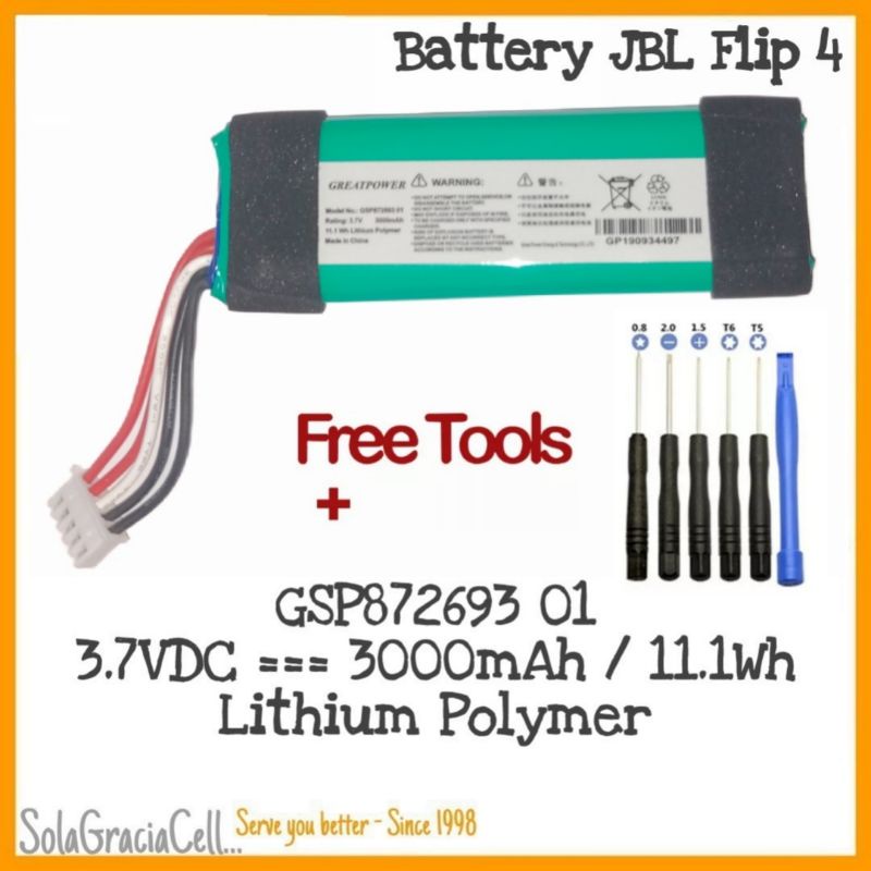 Fourclub_ Batre / Baterai / Battery Original Replacement Jbl Flip4 / Flip 4 Special Edition