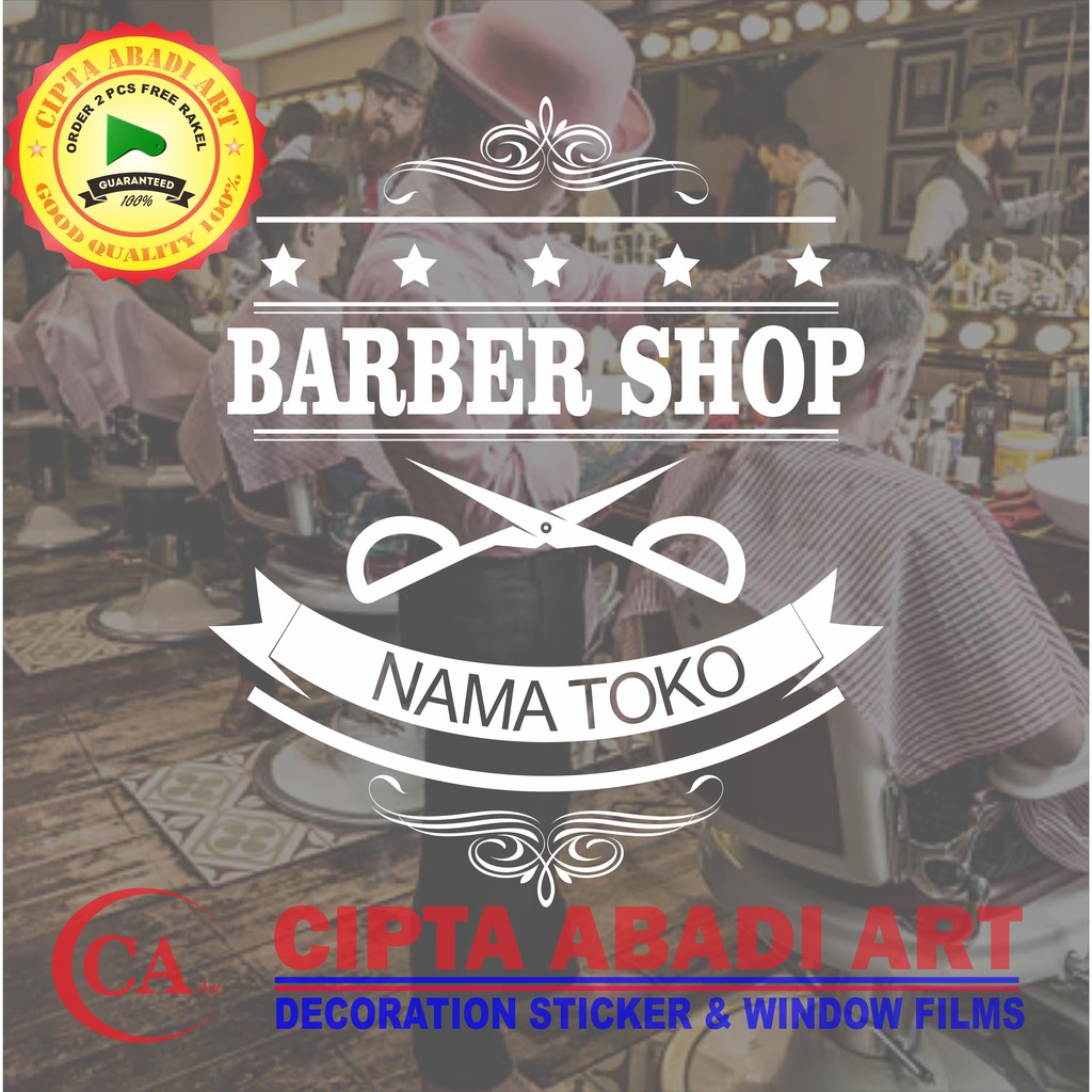 WALL STICKER CUTTING STIKER DINDING KACA BARBER SHOP WALL STICKER CUTTING STIKER DINDING KACA BARBER SHOP