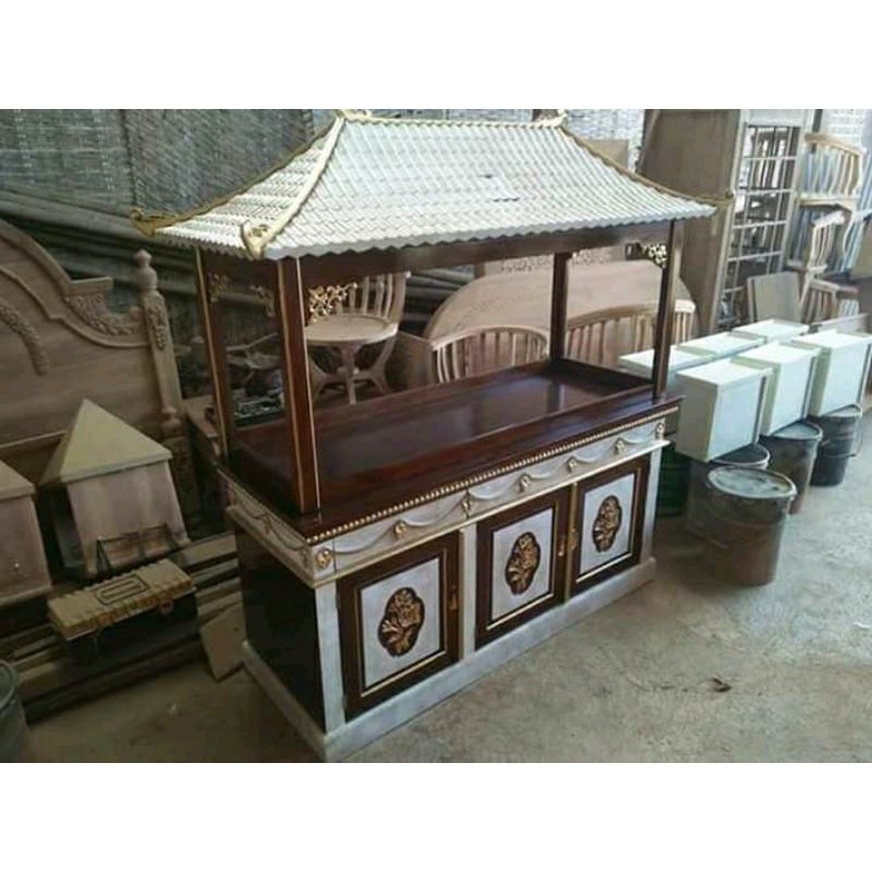 meja aquarium/bufet aquarium jati