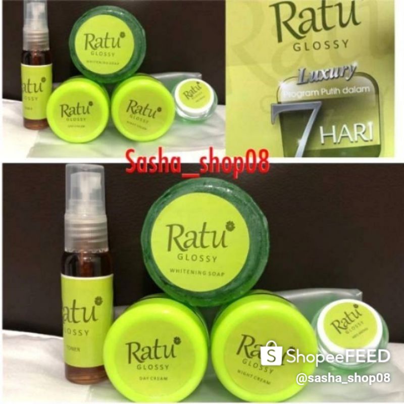 paket CREAM RATU GLOSSY LUXURY PAKET PENGELUPASAN