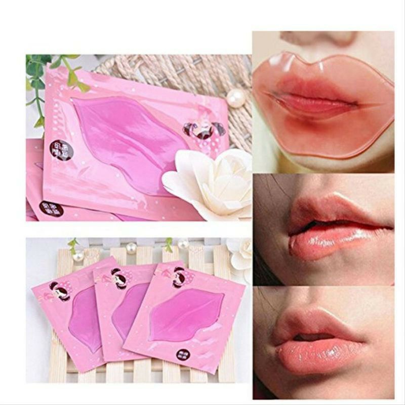 MASKER BIBIR COLLAGEN Pelembab Mulut Kering Pecah Lip Mask Moisturizing Moist Halus Lembut Pink