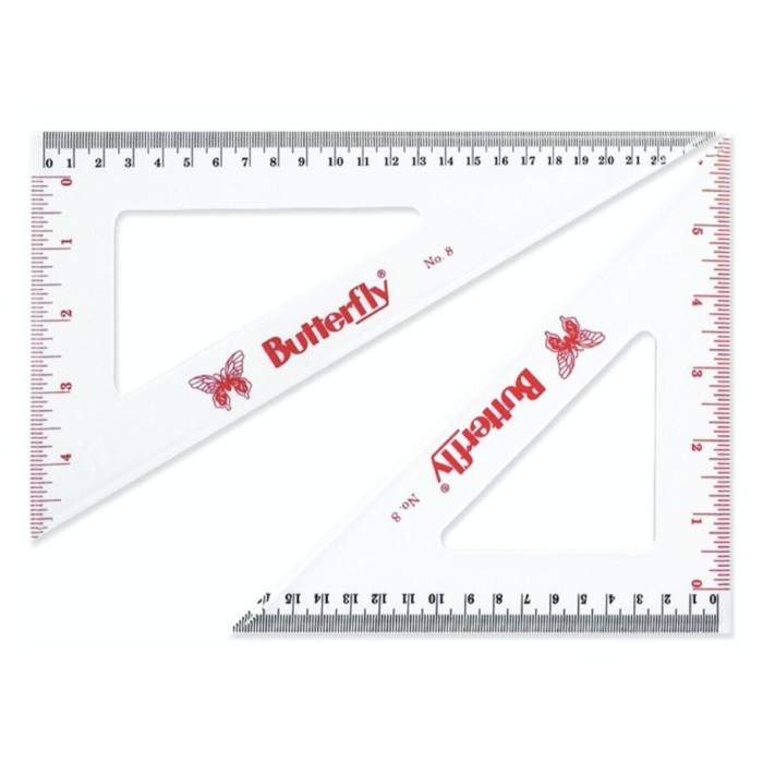 

Sale Penggaris Segitiga Butterfly Set No.8 Isi 2 Ruler Siku Triangular Terbatas