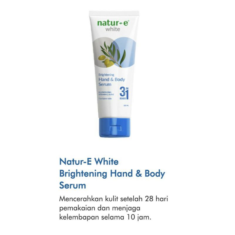 NATUR E white hand & body serum 180ml