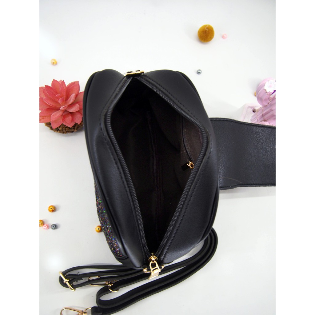 #a1101 Tas selempang wanita sling bag cewe blink blink glitter terbaru
