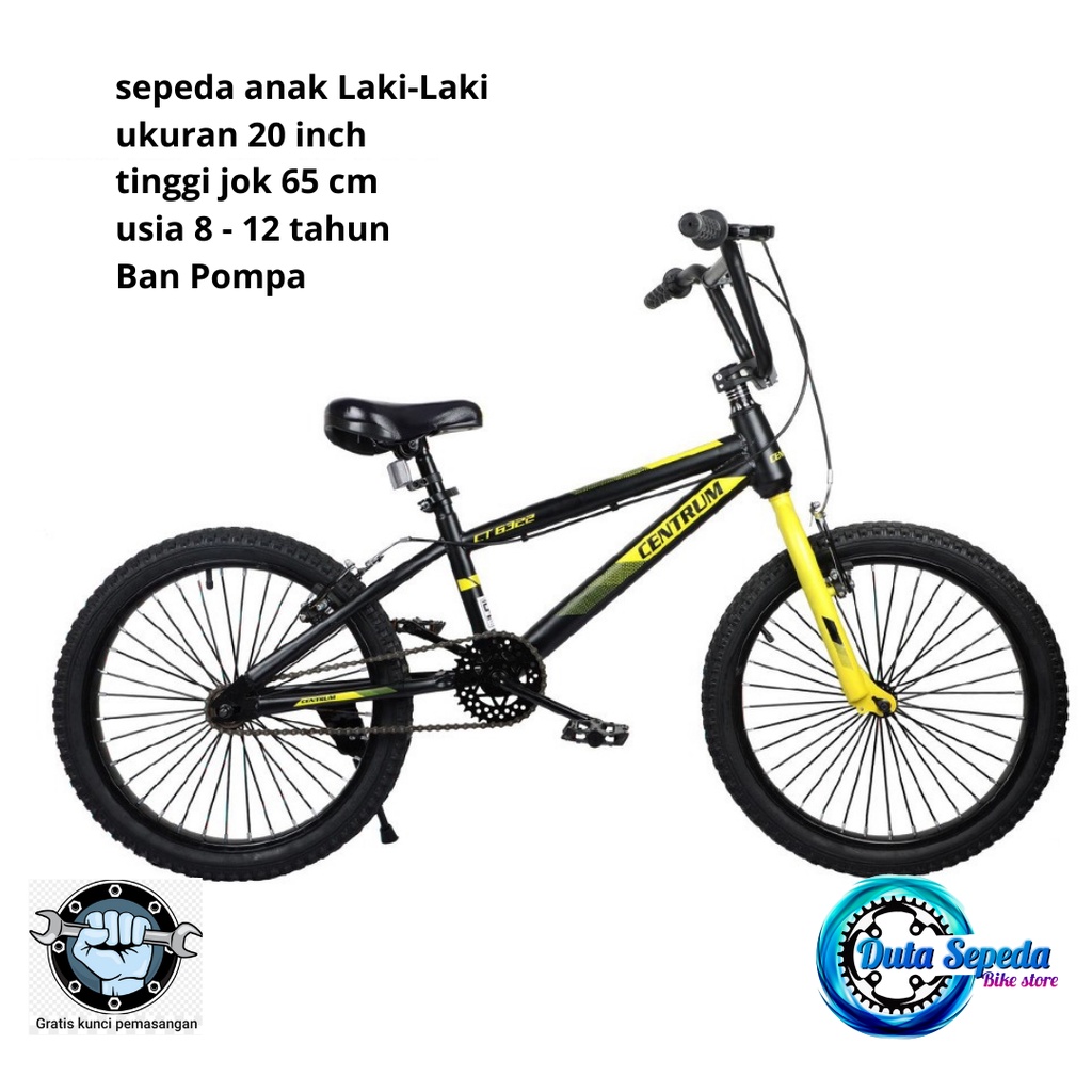 sepeda anak laki BMX usia 8 - 9 - 10 sampai 12 tahun-hitam kuning 6322