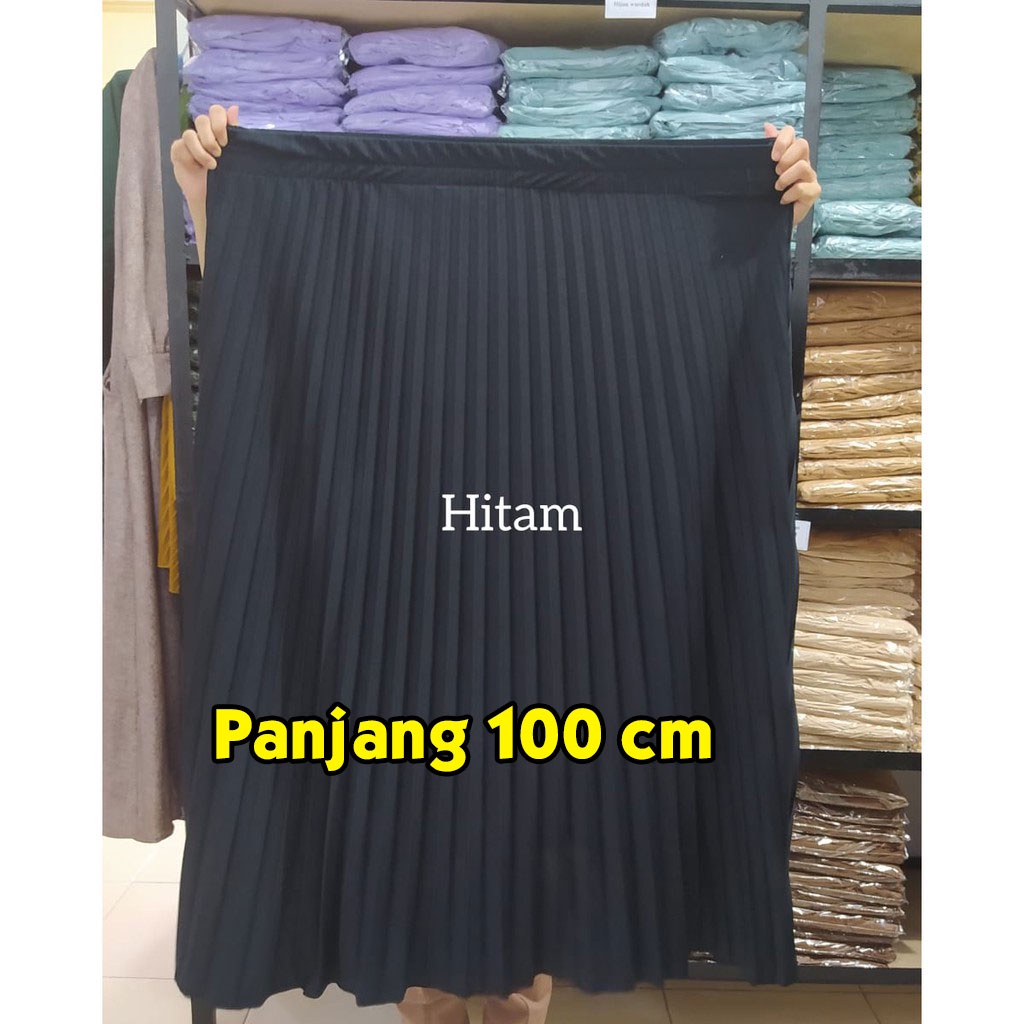 Panjang 100 cm - Rok plisket xxl premium quality