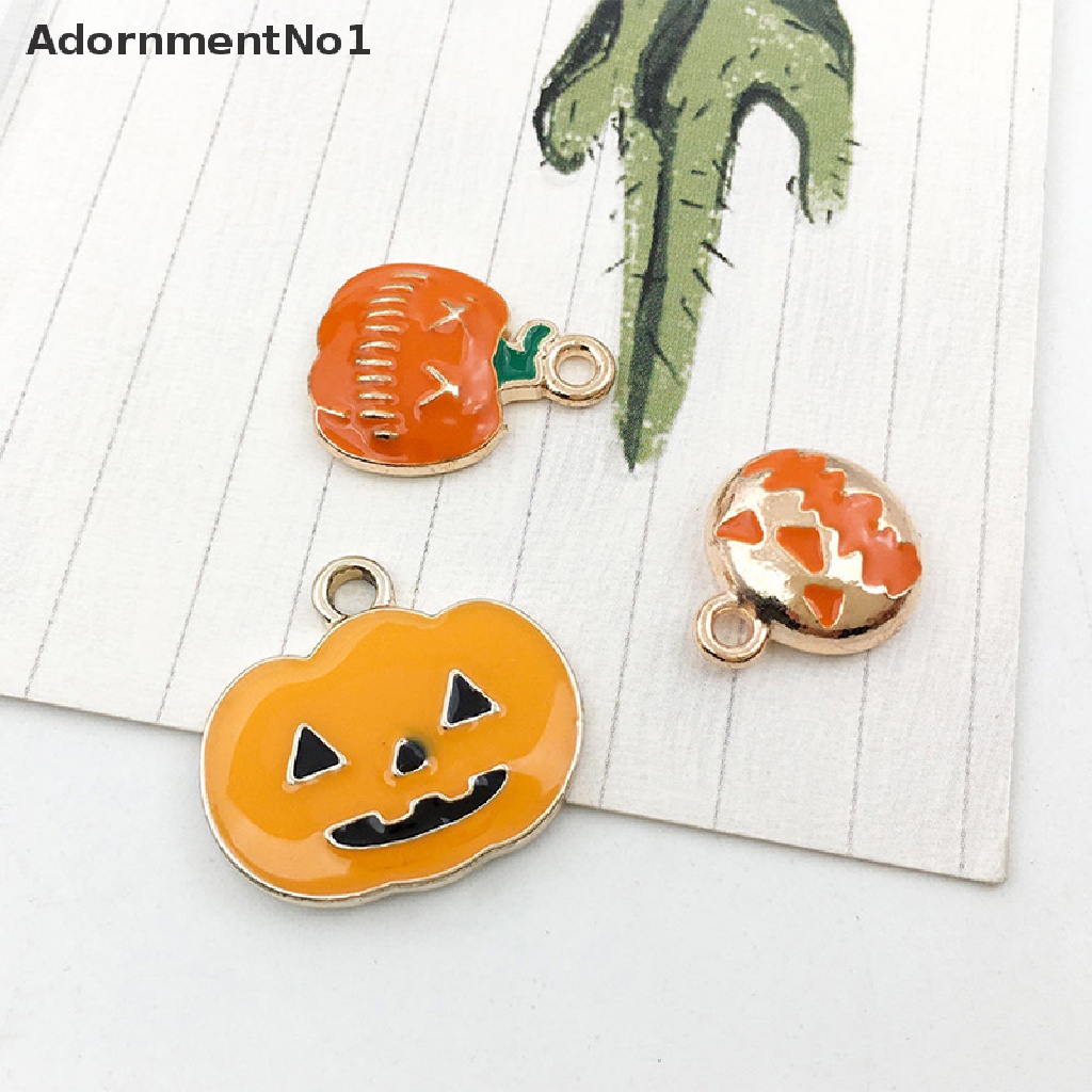 (AdornmentNo1) 21pcs / Set Liontin Bentuk Labu / Hantu / Permen Halloween Untuk Aksesoris DIY Charms