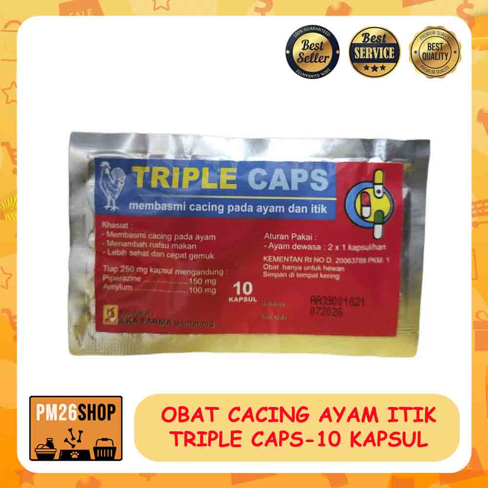 OBAT CACING AYAM ITIK TRIPLE CAPS