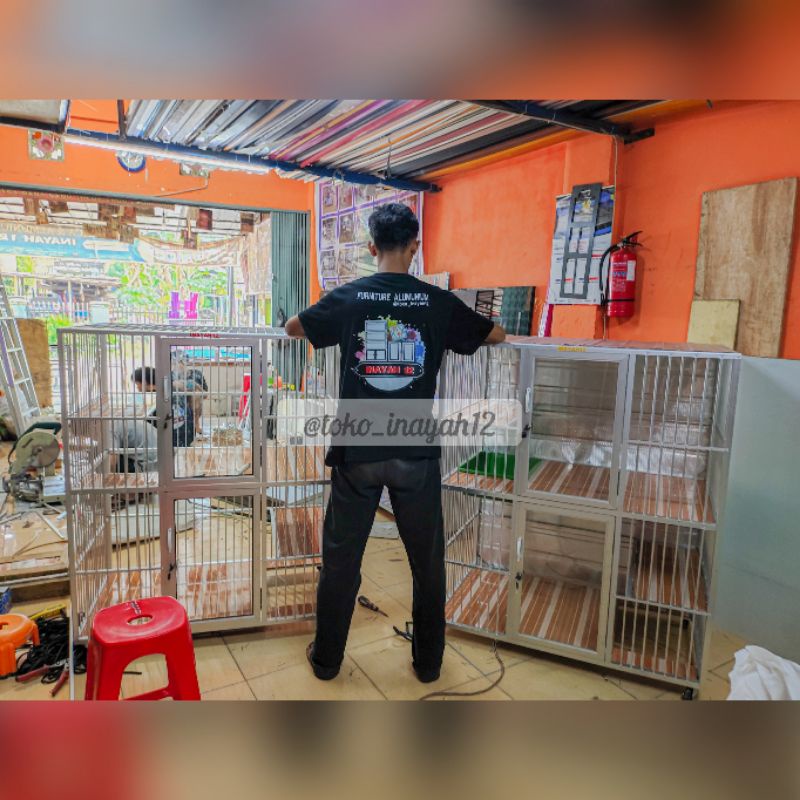 Kandang Kucing Alumunium Tipe KS2-S Wilayah PALAMBANG