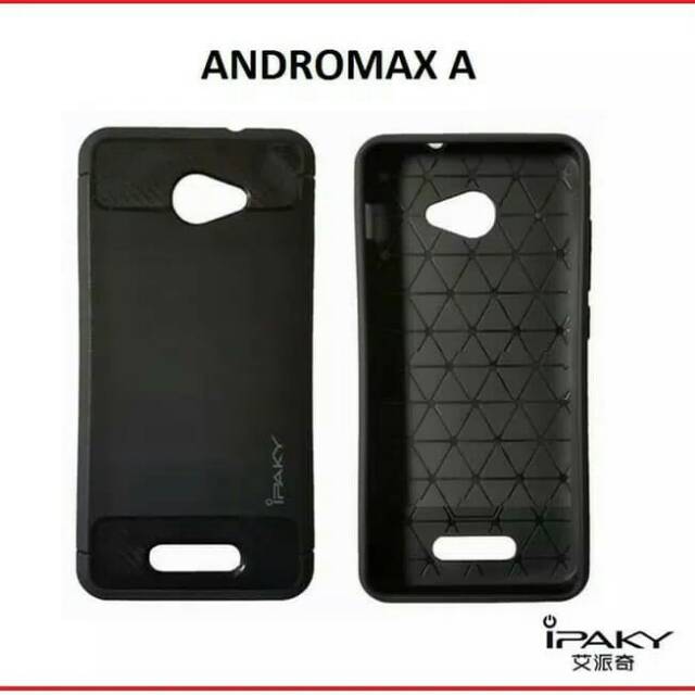 Andromax A Andromax B SoftCase Carbon Rugged Fiber Hybird Casing Cover Andromax A / B Soft Case